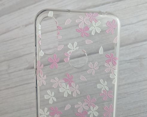 Чохол із малюнком для Huawei Honor 8A/Y6S - Квіти на білому тлі