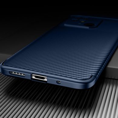 Защитный чехол Hybrid Carbon для Xiaomi Redmi 10С - Navy Blue